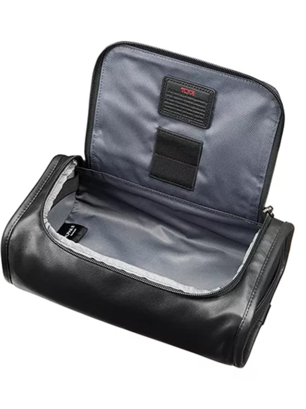Tumi Black Alpha 2 Leather Men's Toiletry Kit Bag